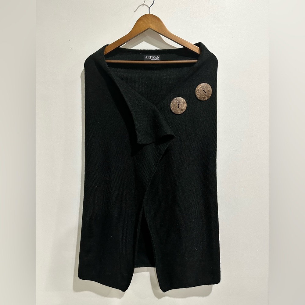 ARTIZAN ROBIN BARRE‎ Black Wrap Top Size M